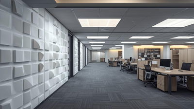 Sound absorption – Reduces echo in the room