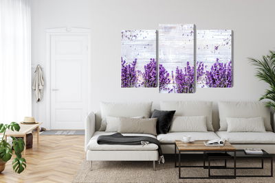 Ljuddämpande tavla - Lavender flowers on a rustic