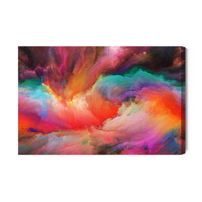 Ljuddämpande tavla - Abstract colorful swirls