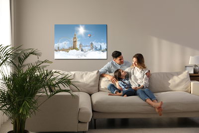 Ljuddämpande tavla - London in the clouds