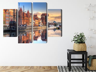 Ljuddämpande tavla - Gdansk motlawa at sunrise