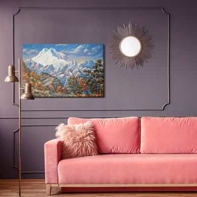 Ljuddämpande tavla - Painted autumn mountain