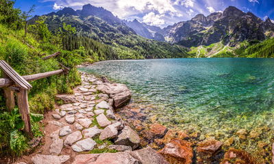 Ljuddämpande tavla - 3d view of the lake