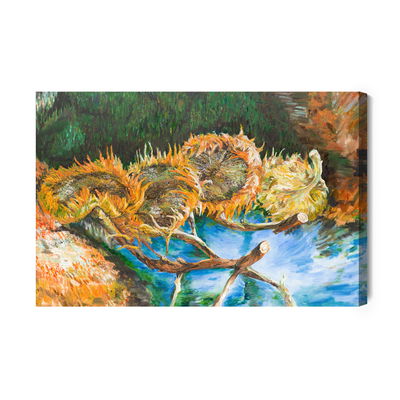 Ljuddämpande tavla - Four sunflowers as painted