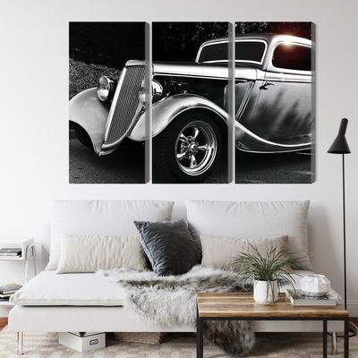 Ljuddämpande tavla - Vintage style hot rod car