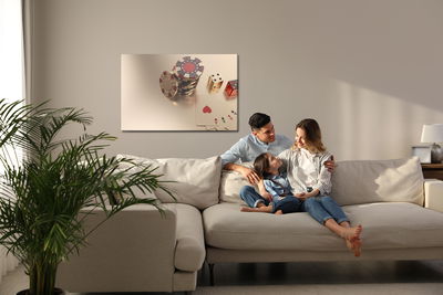 Ljuddämpande tavla - Game chips and dice