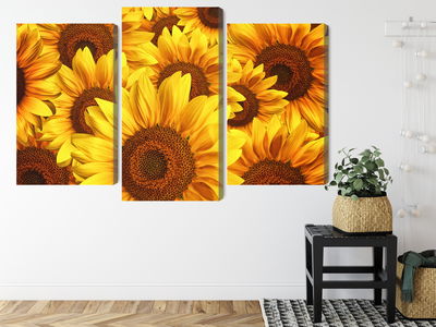 Ljuddämpande tavla - 3d sunflower flowers