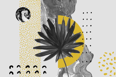 Ljuddämpande tavla - Artwork with leaves