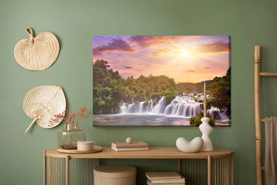 Ljuddämpande tavla - Sunset over a croatian