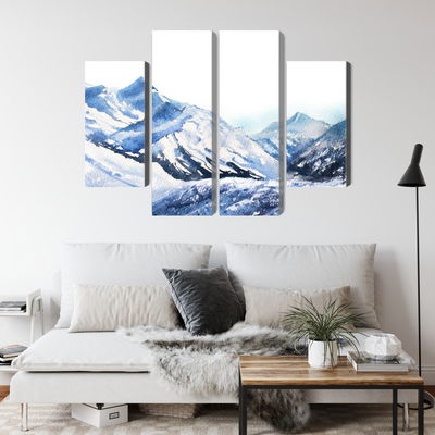 Ljuddämpande tavla - Watercolor mountain peak