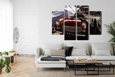 Ljuddämpande tavla - Italian retro car covered