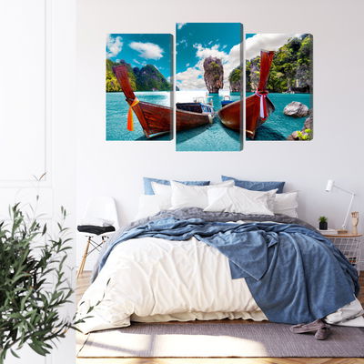 Ljuddämpande tavla - Boats at the andaman sea