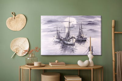 Ljuddämpande tavla - The sea and the ships are