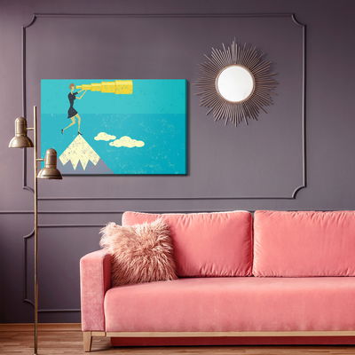 Ljuddämpande tavla - Retro style woman