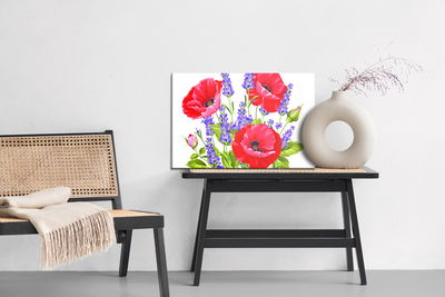 Ljuddämpande tavla - Bouquet of poppies