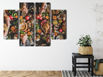 Ljuddämpande tavla - The table was set abundantly