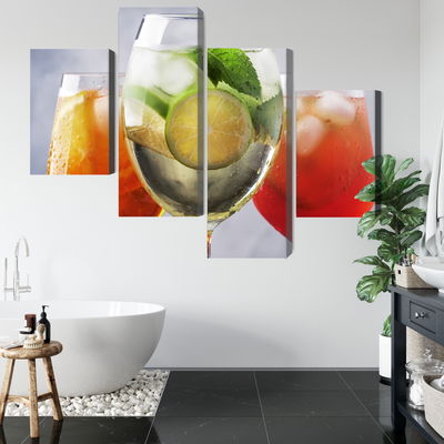 Ljuddämpande tavla - Set of summer cocktails