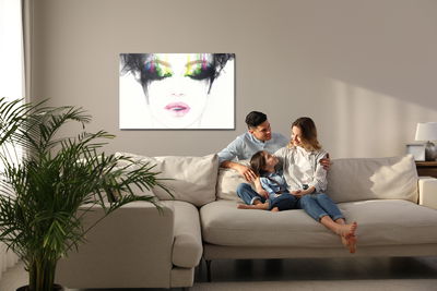 Ljuddämpande tavla - Abstract female face