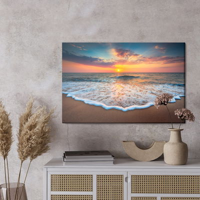 Ljuddämpande tavla - Sunset at the sea