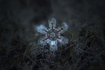 Ljuddämpande tavla - Snow flake in 3d macro scale
