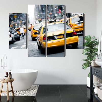 Ljuddämpande tavla - Taxis on the streets of new
