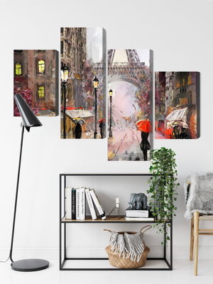 Ljuddämpande tavla - View of the street of Paris