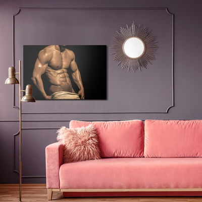 Ljuddämpande tavla - A well-built man