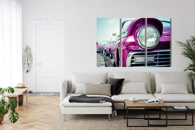 Ljuddämpande tavla - Retro style car headlight