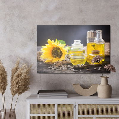 Ljuddämpande tavla - Bottles with sunflower oil