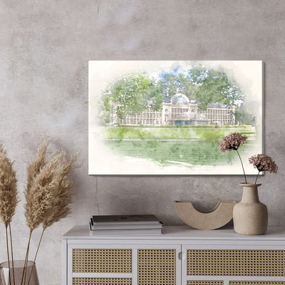 Ljuddämpande tavla - The watercolor royal lazienki