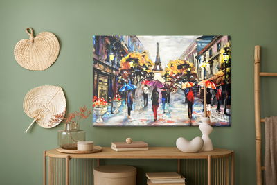 Ljuddämpande tavla - People with colorful