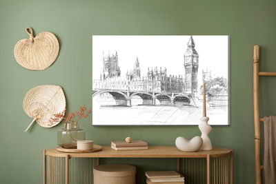 Ljuddämpande tavla - Sketch of the London skyline