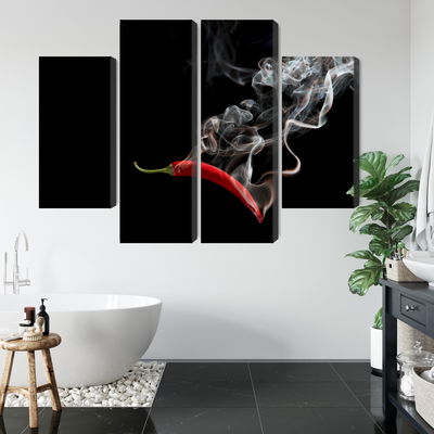 Ljuddämpande tavla - Red chili with smoke