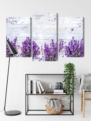 Ljuddämpande tavla - Lavender flowers on a rustic