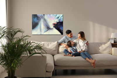 Ljuddämpande tavla - A woman's face