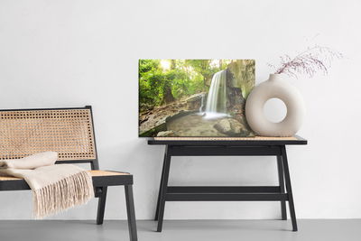 Ljuddämpande tavla - Waterfall in the 3d forest