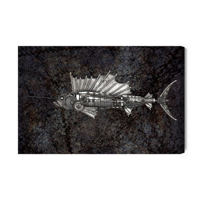 Ljuddämpande tavla - Steampunk style sailfish