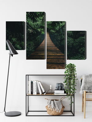 Ljuddämpande tavla - Wooden suspension bridge