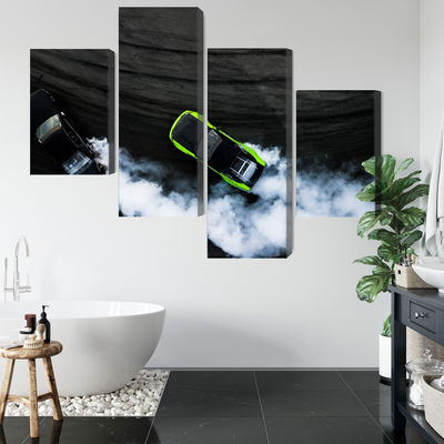 Ljuddämpande tavla - Drifting 3d cars