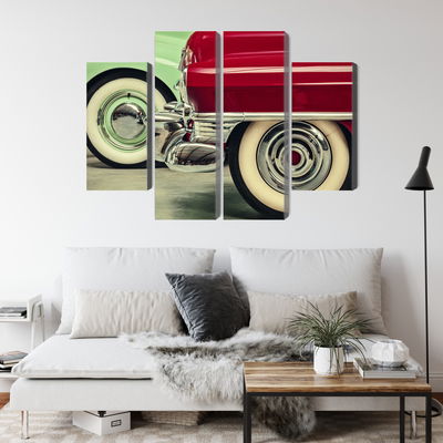 Ljuddämpande tavla - Stylish vintage car wheels