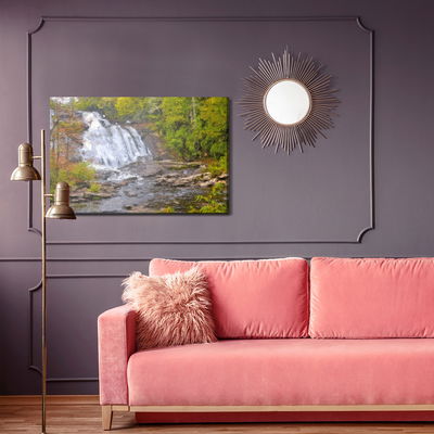 Ljuddämpande tavla - A waterfall in the forest as