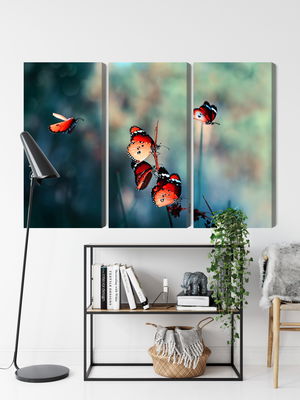 Ljuddämpande tavla - Colorful butterflies