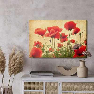 Ljuddämpande tavla - Vintage wild poppies