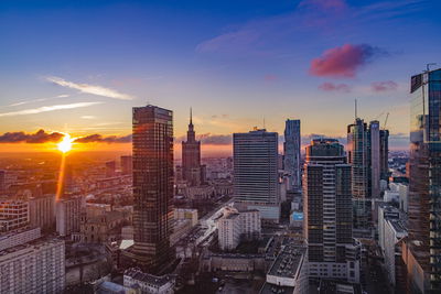 Ljuddämpande tavla - Sunset in Warsaw