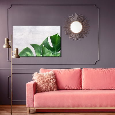 Ljuddämpande tavla - Monstera leaves