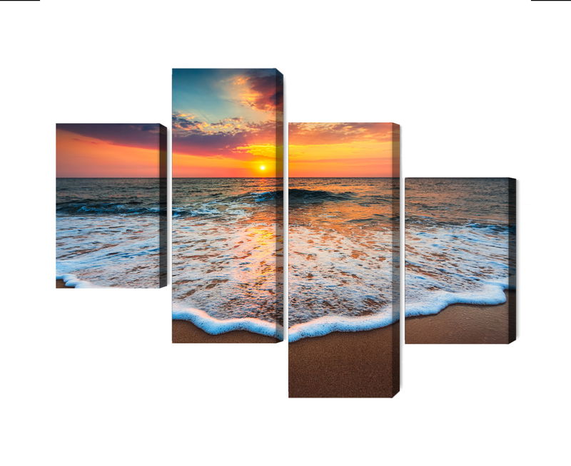 Ljuddämpande tavla - Sunset on the sea 3d