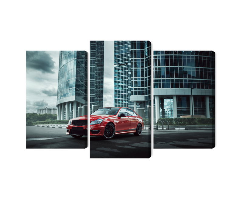 Ljuddämpande tavla - Red car on a background