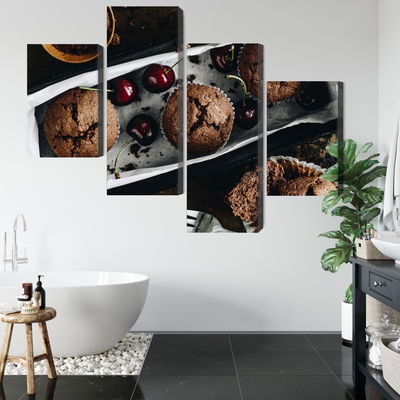 Ljuddämpande tavla - Muffins with cherries