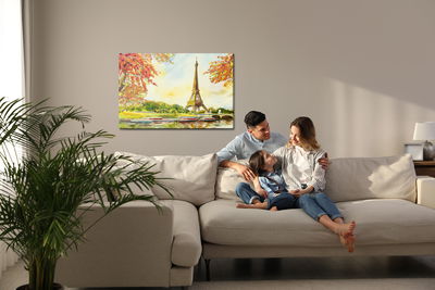 Ljuddämpande tavla - View of the eiffel tower