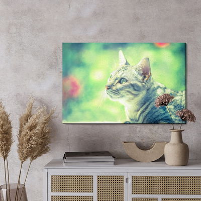 Ljuddämpande tavla - The cat looks like a painted